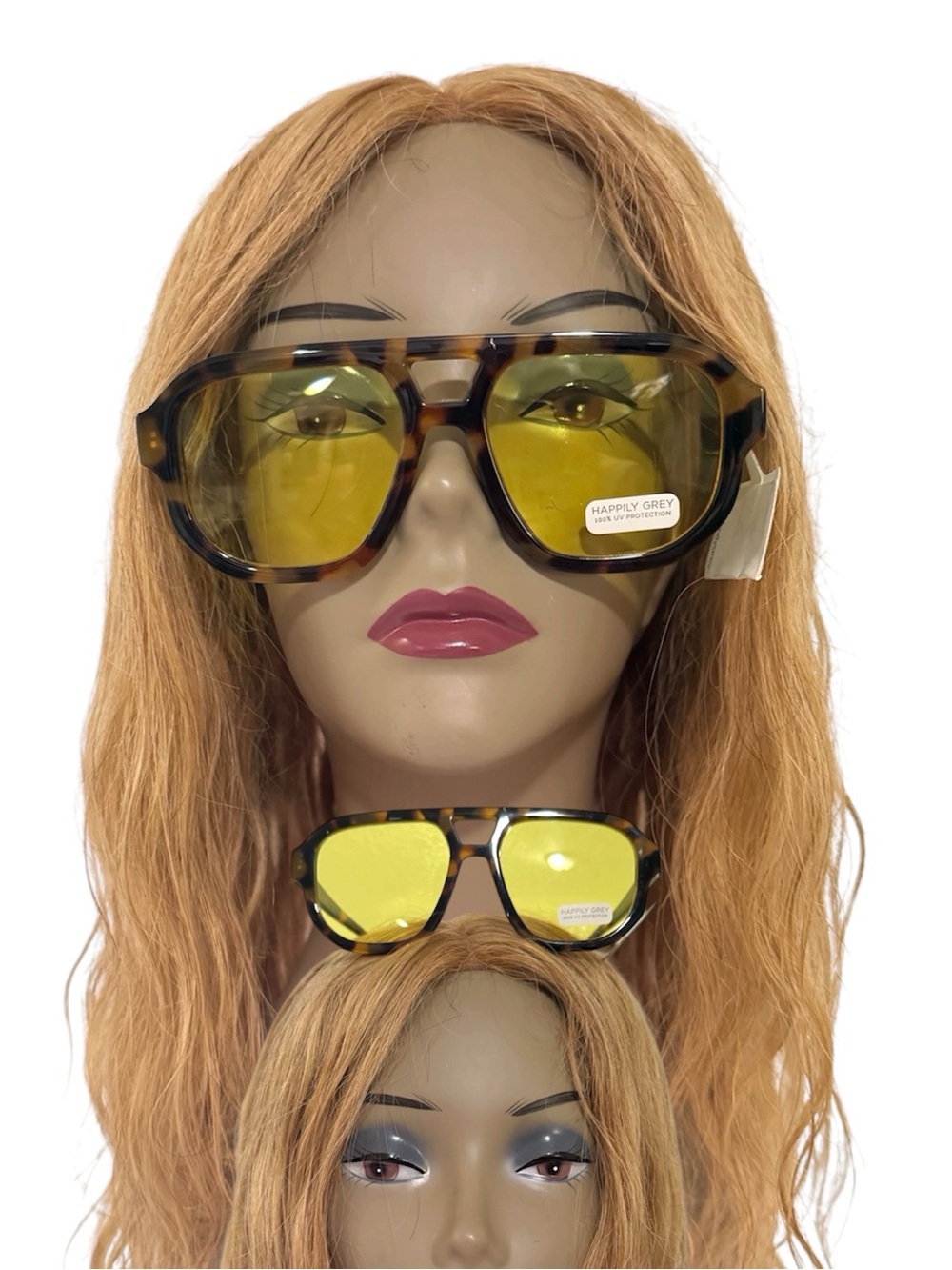Tortoiseshell Frame Sunglasses with Yellow Lenses - Women's Fashion Shades